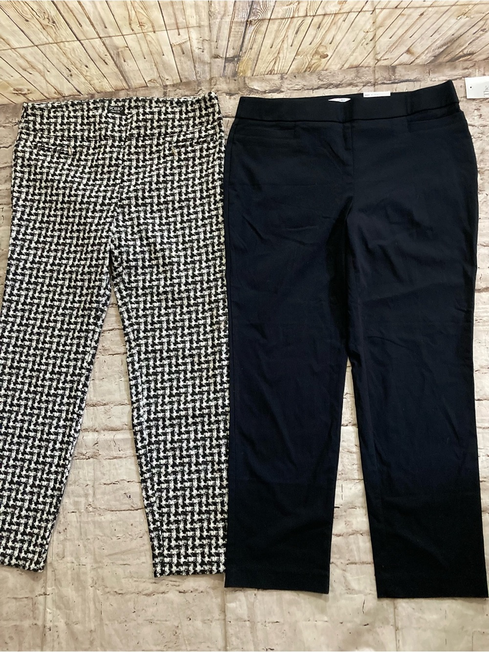 NWT bundle of 2 pants black craft& barrow black/white pattern Soho